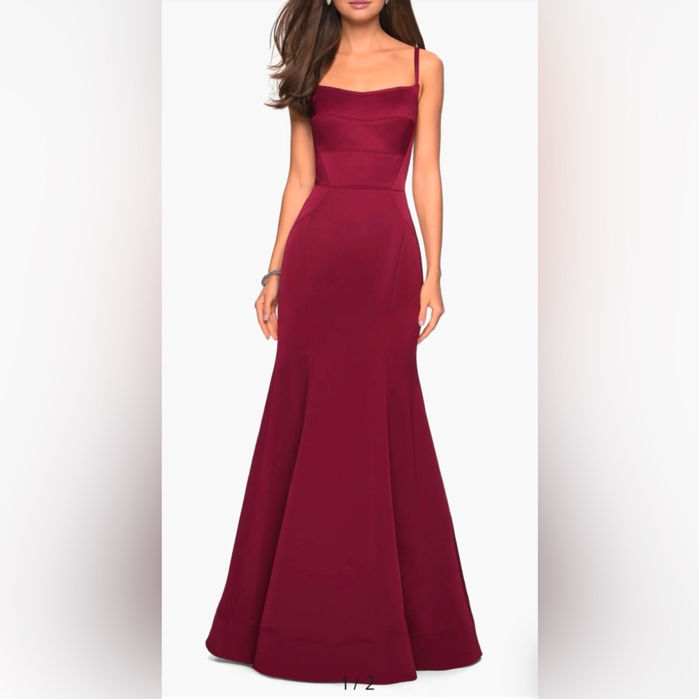 Structured Jersey Trumpet Gown La Femme $348.00